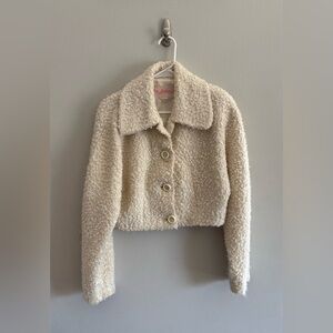 Vintage Byblos Wool Blend Boucle Cropped Blazer Jacket Made in Italy | Size 42